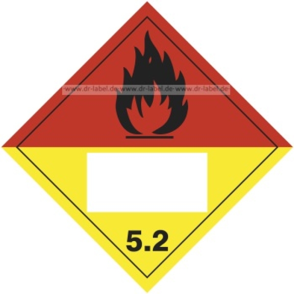 Containerlabel Klasse 5.2 mit individuellen UN-Nummerneindruck